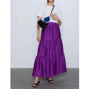 Zara 💜 Voluminous Maxi Skirt💜NWT